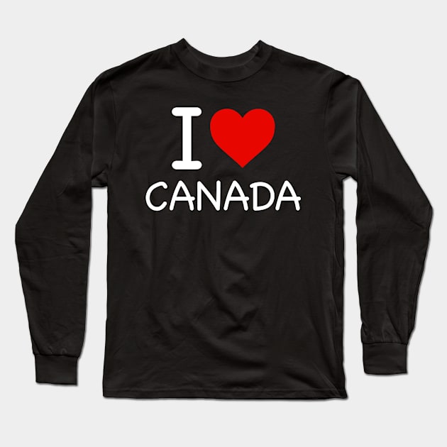 Canada - I Love Icon Long Sleeve T-Shirt by Sunday Monday Podcast